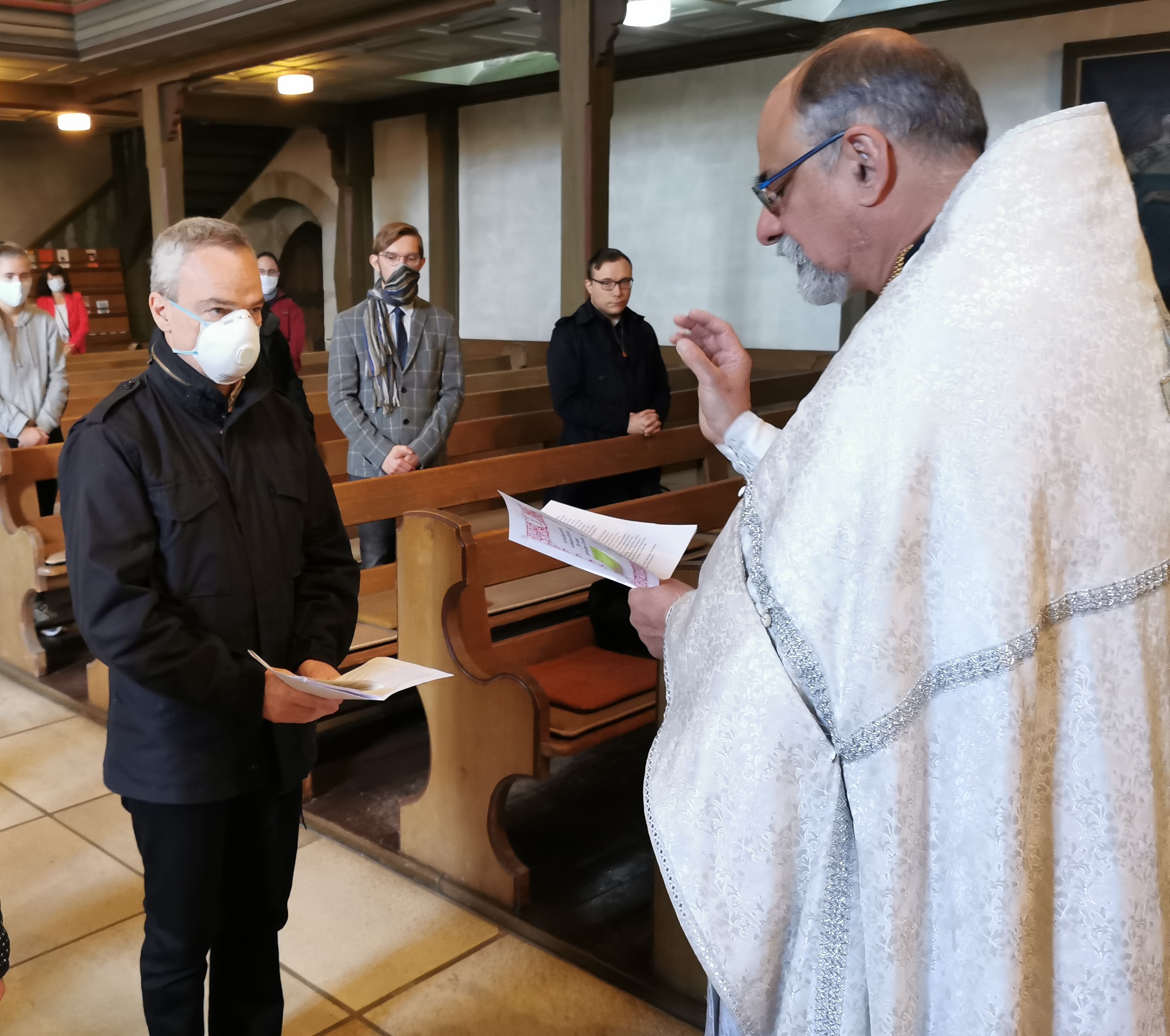 chrismation de Franck dans une église allemande